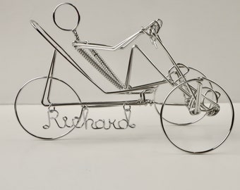 Recumbent Tricycle Bicycle Ornament - Gift for Cyclists