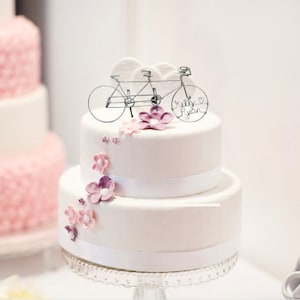 ETSY'S PICK Tandem Bicycle Wedding Cake Topper image 9