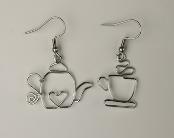 Teapot and Tea Cup Earrings Tea Lover Gifts