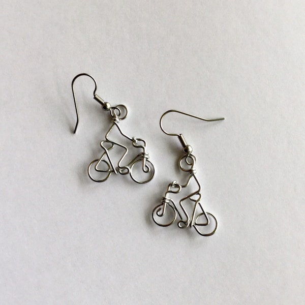 Bicycle Rider Earrings // Gifts for Cyclists