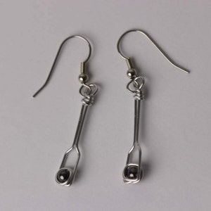 Wire Paddle Earrings, Gift for Kayakers, Canoers, Nature Lovers