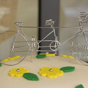 ETSY'S PICK Tandem Bicycle Wedding Cake Topper image 5