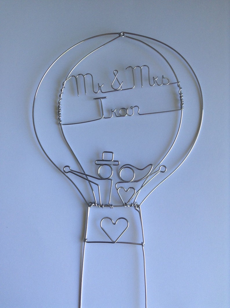 Hot Air Balloon Wedding Cake Topper image 2