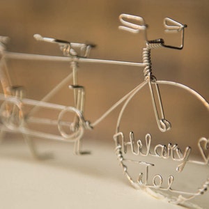 ETSY'S PICK Tandem Bicycle Wedding Cake Topper image 3