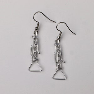 Clarinet Earrings Gifts for Musicians Dangling, Lightweight, Non-tarnish