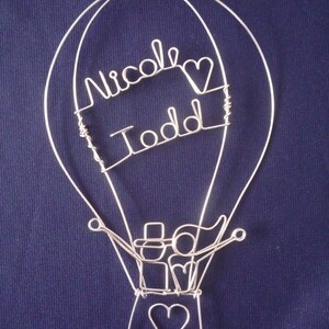 Hot Air Balloon Wedding Cake Topper image 6