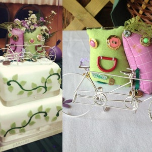 ETSY'S PICK Tandem Bicycle Wedding Cake Topper image 8