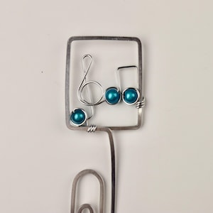 Treble Clef and Note Bookmark or Brooch // Gift for Musicians, Readers and Teachers