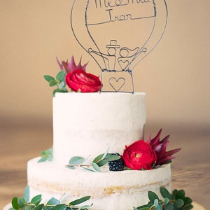 Hot Air Balloon Wedding Cake Topper image 3