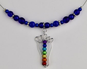 Chakra Foot Pendant or Necklace // Gift for Artists, Massage Therapists, Reiki Healers