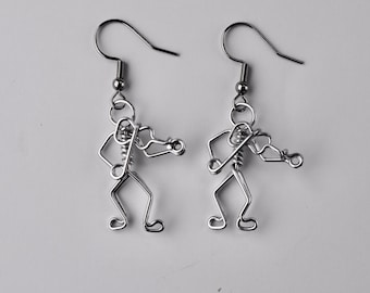 Violin Player Earrings