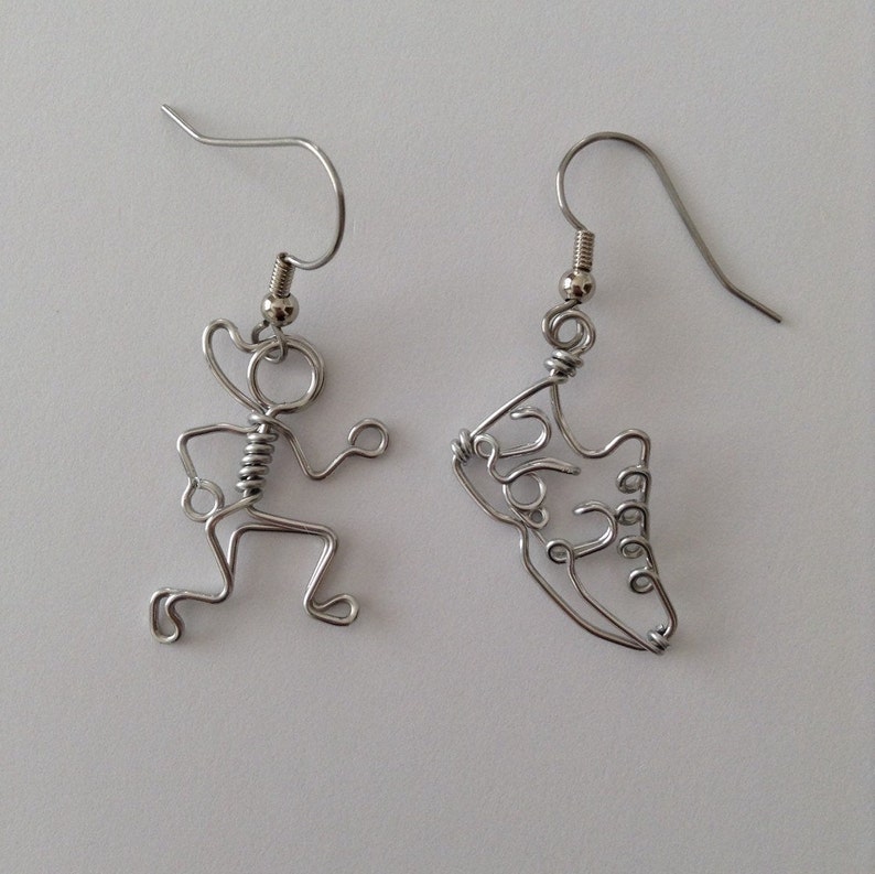 Boston Marathon Runner and Running Shoe Earrings Etsy