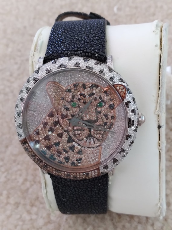 LeVian chocolate diamond cougar watch
