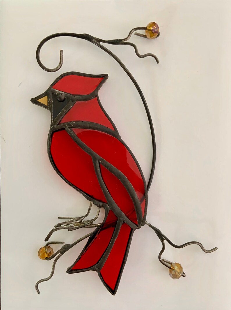 Stained glass cardinal image 6