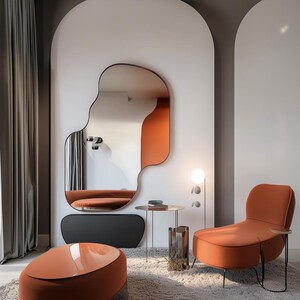 Asymmetrical wall mirror. Model Ü