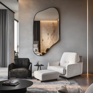 Asymmetrical wall mirror. Model a37
