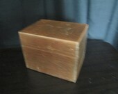 1966 Artist Peters Wood Products dovetailed wood recipe box 5 3 4 quot x 4 1 4 quot x 4 1 2 quot