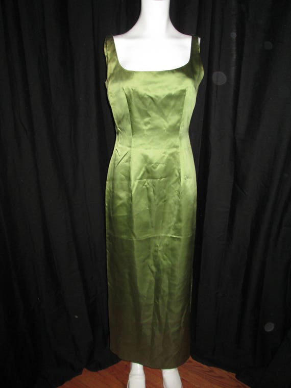 sage green sheath dress