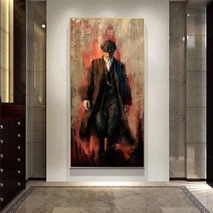 Tommy Shelby Peaky Blinders Graffiti Arte de parede Pintura em tela Decoração de casa Abstrata
