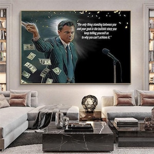 The Wolf of Wall Street Canvas Art Movie Wall Art Posters and Prints on Canvas Picture Wall Art Cuadros Home Room Decor