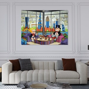 Hommage à Alec Monopoly - Grande Impression Pop Art 120x160 Cm - Alu Dibond Et Plexiglas
