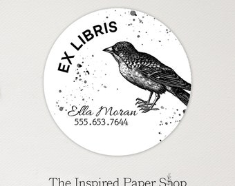 Ex Libris, Bookplate Labels | Address Labels | 2 Inch Glossy Labels | 40 Labels Included