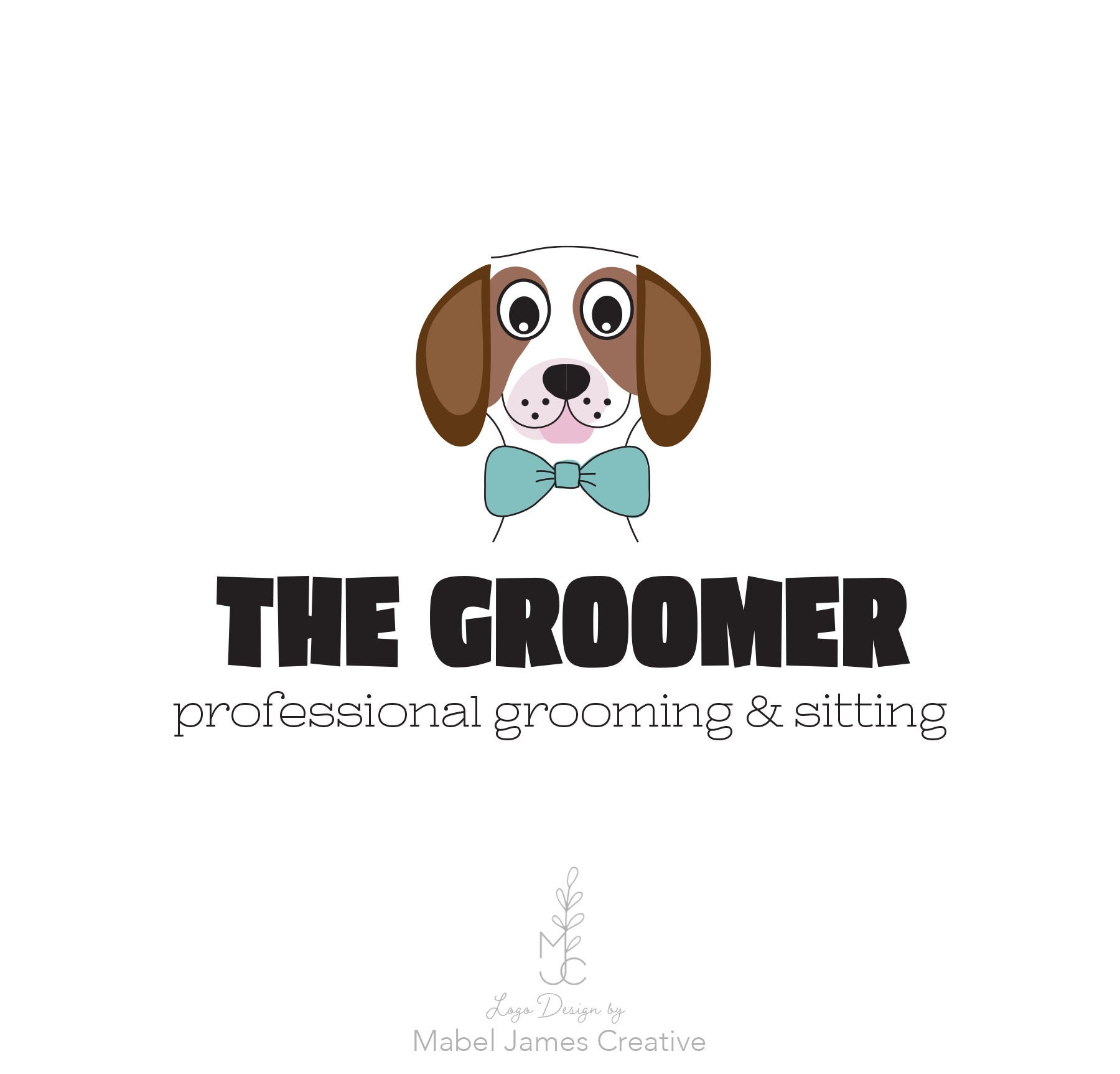 Groomer Logo Vet Logo Branding Package Logo Design Premade Logo Logo Pet Sitter Logo