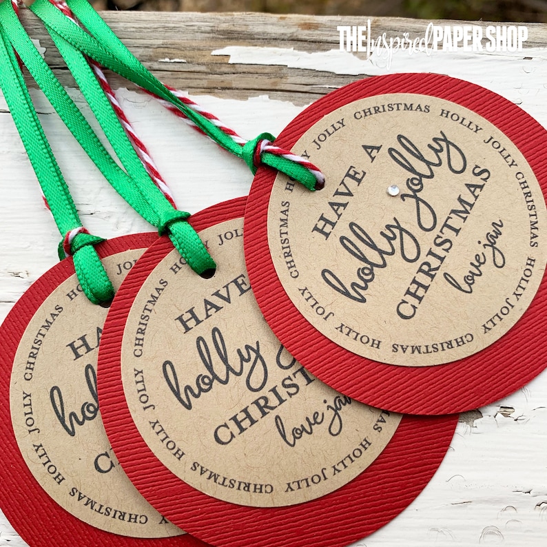 Christmas Gift Tags / Unique Customized Gift /Have a Holly image 0