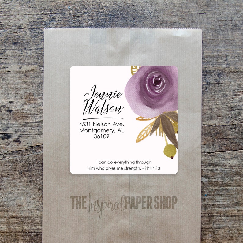 24 Bible Verse Labels / Unique Gift / 2 x 2 Inch Glossy Labels Etsy