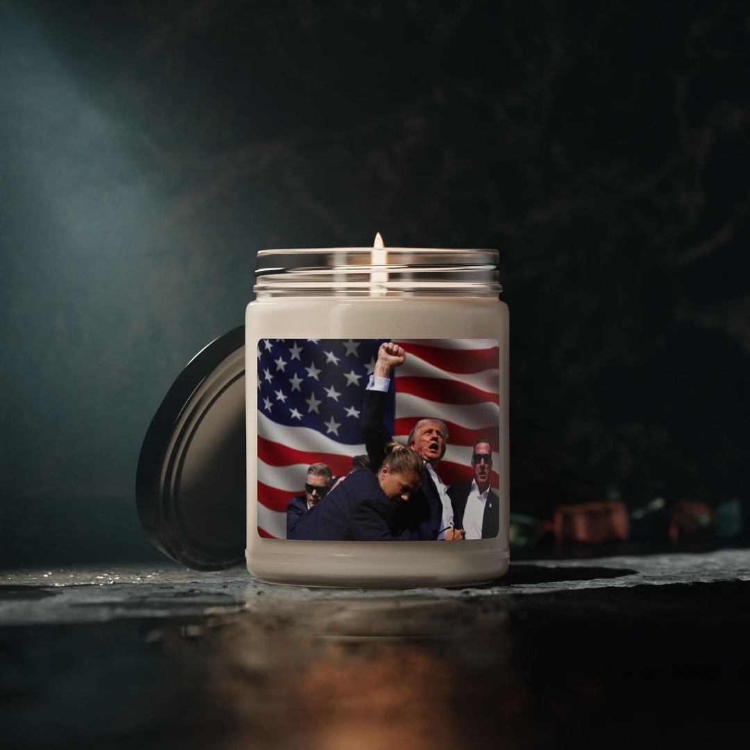 Trump Assassination Rally Candle, USA Political Crisis Trump Candle ...