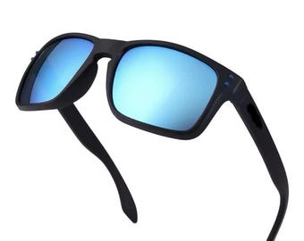 Holbrook Styled Matte Black with Blue insert and Blue UV400 Lenses (Look at pictures)