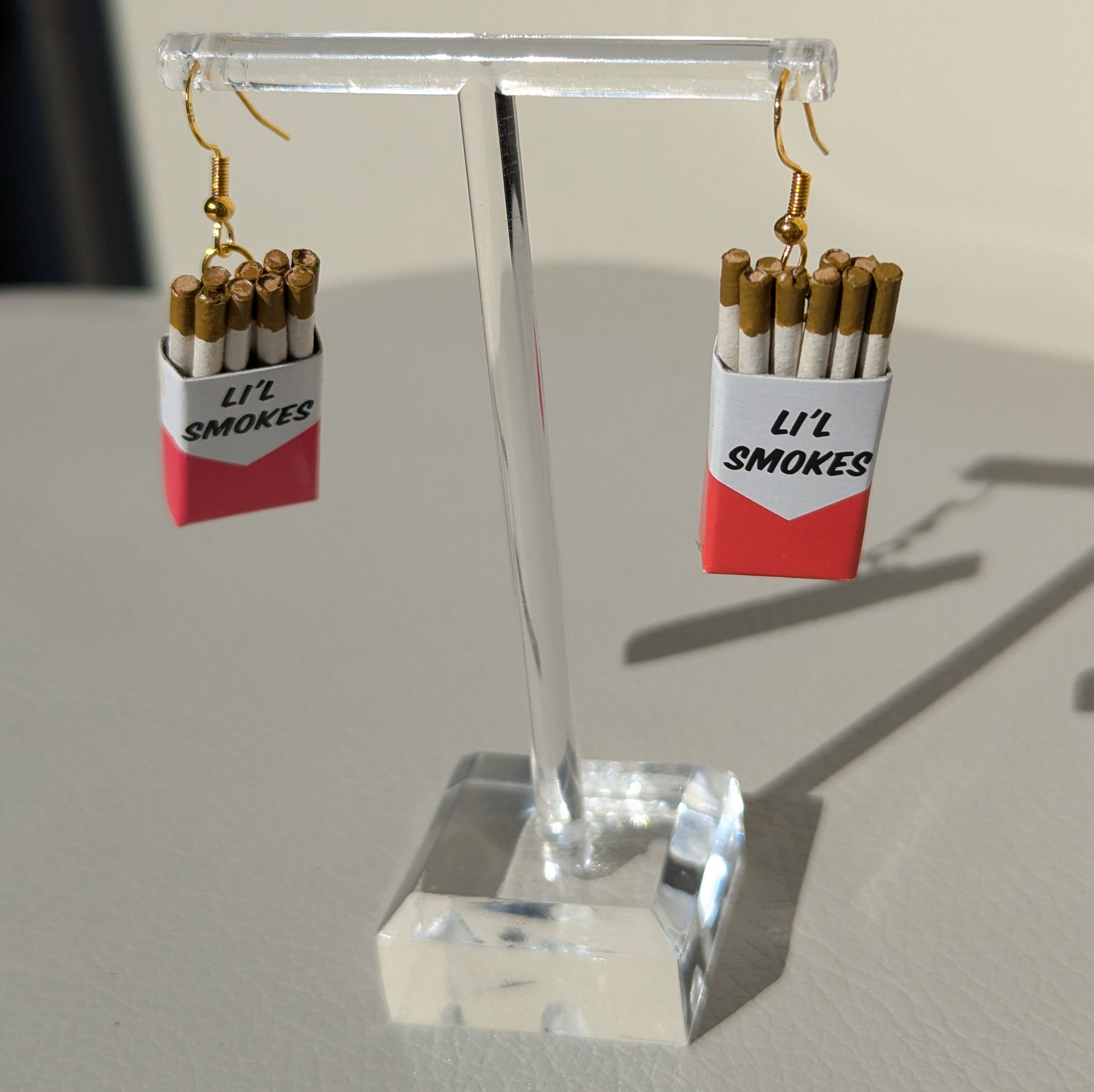 cigarette pack earrings Amazon.com: SuoFrun 2 Pairs Cigarette Earrings Creative Funny Lifelike Cigarette Butt Dangle Dont smoke em Cigarette Box Earrings