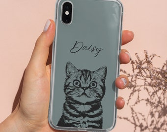 Custom Pet Phone Case Using Pet Photo + Name Custom Dog Phone Case Custom Cat Phone Case Personalized Phone Case Pet iPhone Case Pet Samsung