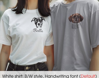 カスタムペットシャツ ペットの写真+名前 カスタム犬シャツ カスタム犬猫グラフィックTシャツ パーソナライズ犬シャツ カスタム犬Tシャツ カスタム猫シャツ