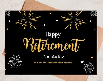 Tarjeta de jubilación personalizada: elegante diseño de celebración