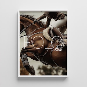 Antique Polo Players Print – Vintage Equestrian Digital Wall Art – Instant Download for Polo Fans – Classic Horse Sport Art Gift Poster