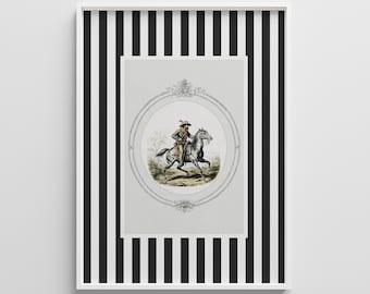 Vintage Cowboy Art Print: Cottagecore Farmhouse Decor (Digital Download)