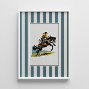 Vintage Cowboy Art Print: Southwestern Ranch Decor (Digital Download)