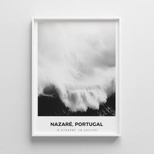 Nazare Portugal Surf Art Print: Surreal Ocean Wave Photography (Digital Download)