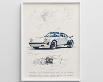 Vintage Porsche 911 Poster: Classic Super Car Art (Digital Download)
