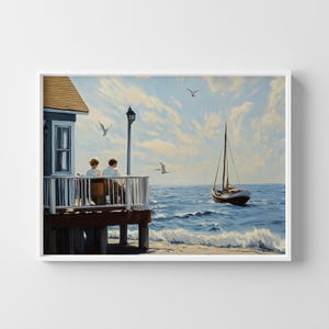 Edward Hopper Seascape Art Print: American Realism Coastal Decor (Digital Download)