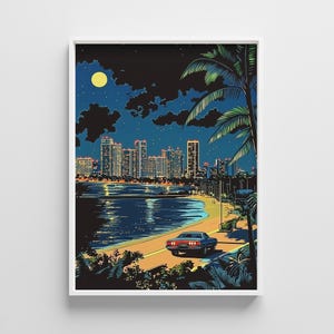 Hiroshi Nagai City Pop Art Print, Japanese Retro Poster Digital Download, Vaporwave Wall Art, 80s Japan Decor, Aesthetic Home Print