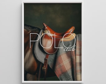 Vintage Polo Players Art Print: Equestrian Sport Poster (Digital Download