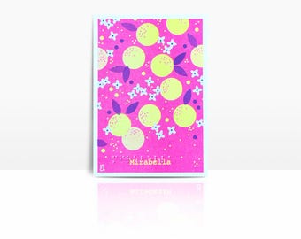 Tarjeta risográfica fluorescente A6 - MIRABELLA