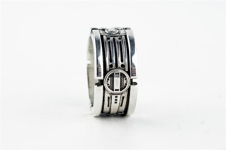 Lightsaber Wedding Ring Band Sterling Silver Custom Ring - Etsy