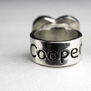 Dog Paw Ring Pawprint Custom Personalized Sterling Silver Express Shipping image 5