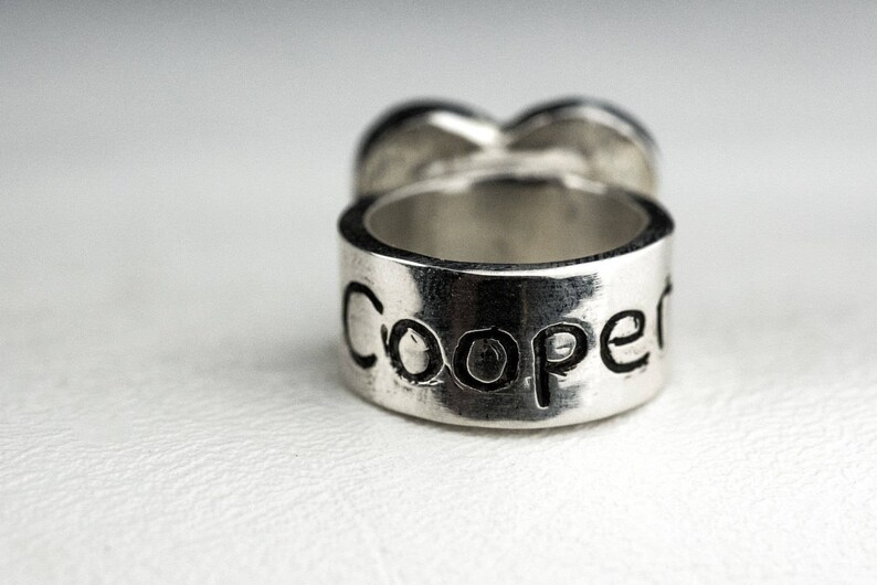 Dog Paw Ring Pawprint Custom Personalized Sterling Silver Express Shipping image 5