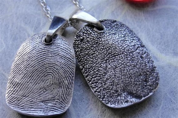 Fingerprint Necklace Jewelry Dog Paw Necklace Jewelry Personalized Silver