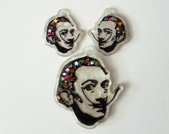 Dali Necklace And Earrings, Resin Jewelry, Icon, Resin Art