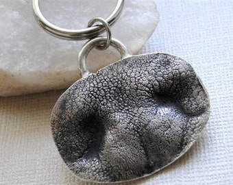 Dog Nose Keychain Key Chain Personalized in Sterling Silver EXPRESS SHIPPING